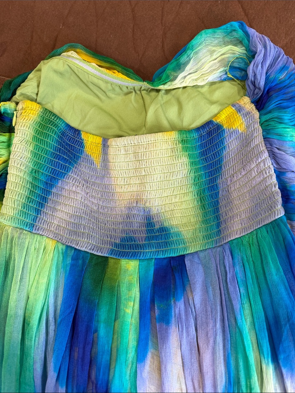 Vineet Bahl Blurred Sheer Mini Train Dress size Medium - Picture 11 of 11